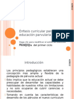 +ënfasis Curricular para Primer Ciclo (Clase 6)