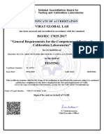 NABL Certificate & NABL Scope