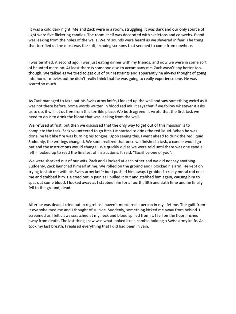 It was a cold dark night PDF