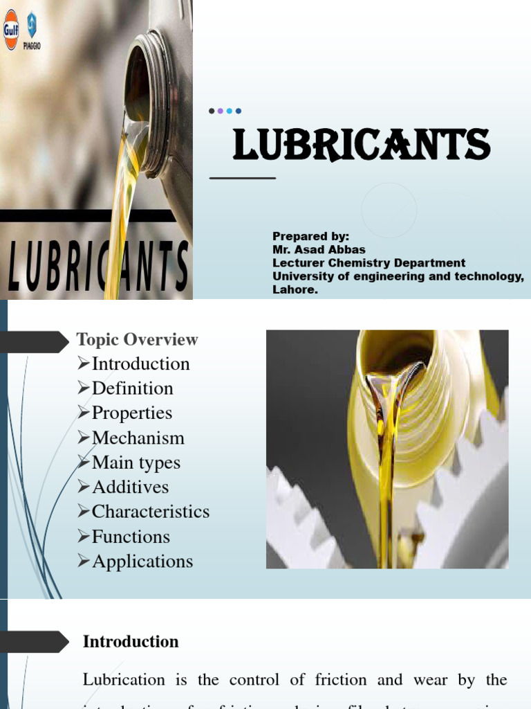 Lubricants PDF Lubricant Friction