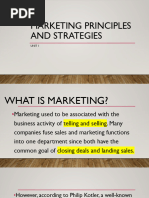 Marketing Principles and Strategies