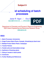 Subject 9. Design and Scheduling of Batch Processess