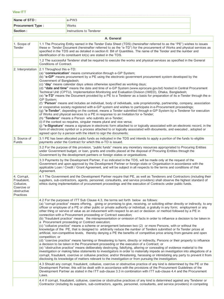 Instructions for e-Tender Submission | PDF | Procurement | Taxes