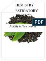 Acidity in Tea