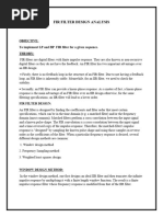FIR FILTER DESIGN ANALYSIS Lab11