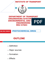 Photochemical Smog: Pollution