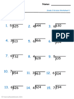 Grade 3 Division Worksheet 1