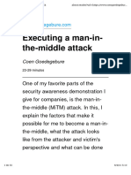 Executing A Man-In-The-Middle Attack