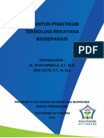 Penuntun Praktikum Teknologi Rekayasa Bioseparasi