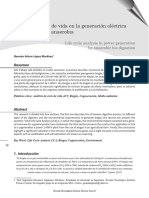 Análisis de Ciclo de Vida en La Generación Eléctrica Por Biodigestión Anaerobia