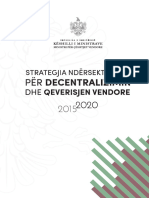 Strategjia Ndërsektoriale Per Decentralizimin Dhe Qeverisjen Vendore