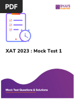 XAT 2023 - Mock Test 1