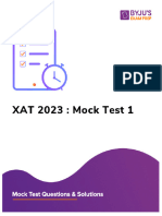 XAT 2023 - Mock Test 1