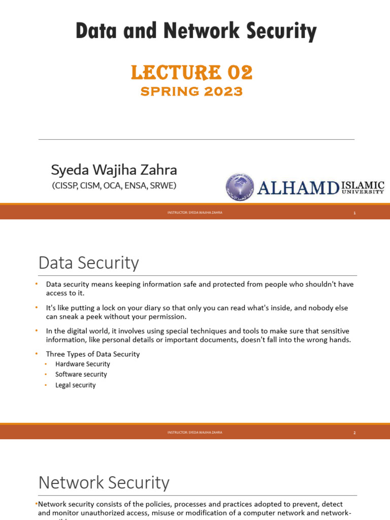 Data And Network Security