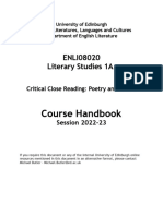Literary Studies 1A Course Handbook