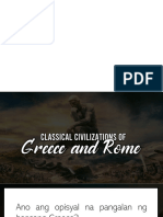 Classical Civilizations of Greece and Rome Final Save