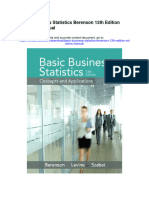 Basic Business Statistics Berenson 13th Edition Solutions Manual