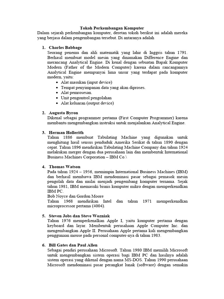 Tokoh Perkembangan Komputer PDF