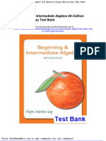 Beginning and Intermediate Algebra 5th Edition Elayn Martin Gay Test Bank