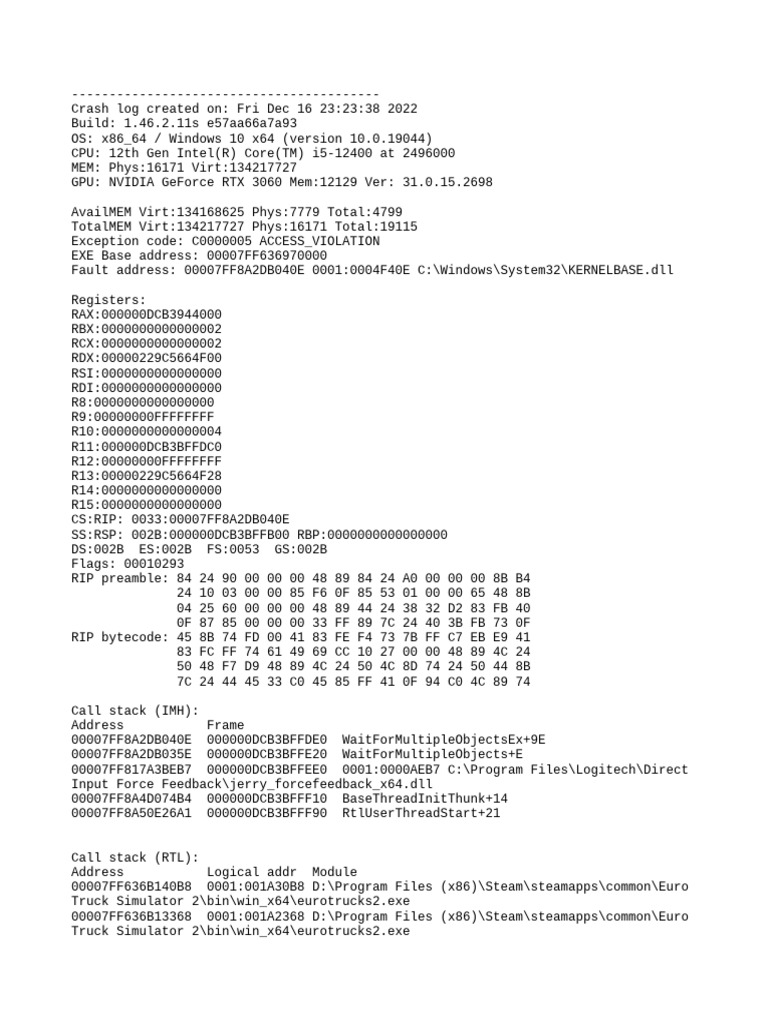 Game Crash | PDF | Computing Platforms | System Software