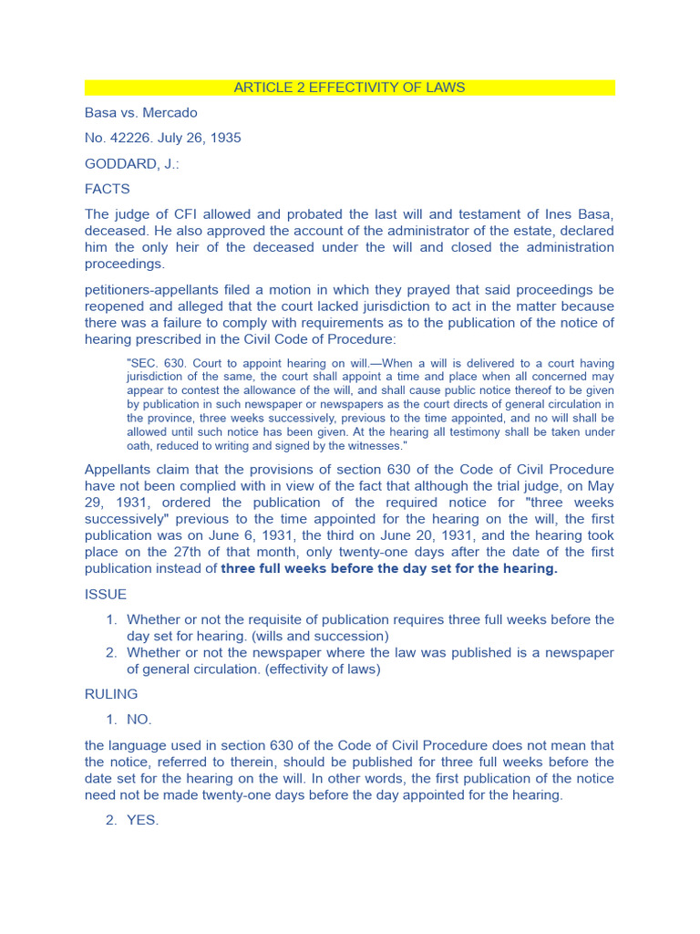 scope effect application of laws PDF Annulment Complaint