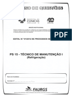 2012 - 20190716161249 - PS 15 - TÉCNICO DE MANUTENÇÃO I - Refrigeração - 30q