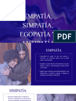 Empatía, Simpatía, Egopatía y Antipatía