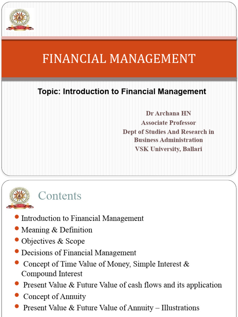 Introduction to Financial Management | PDF | Present Value | Business
