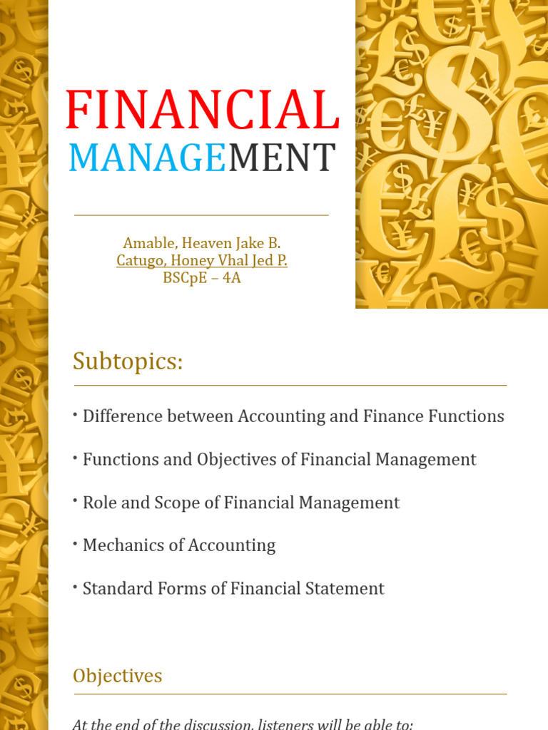 Financial Management Report | PDF | Income Statement | Revenue