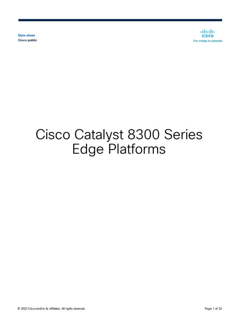 Cisco C8300 DatasheetC78744088 Download Free PDF Computer Network