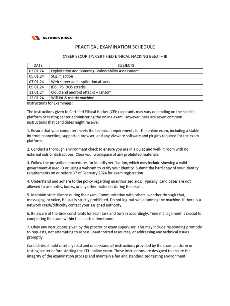 Network Kings - Cyber Security Certified Ethical Hacking Batch – III ...