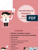Introduction To Paediatric Dentistry