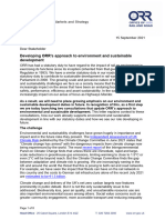 2021 09 15 Environmental and Sustainable Development Policies Consultation Cover Letter