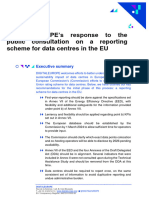DIGITALEUROPEs Position On The Reporting Scheme For Data Centres