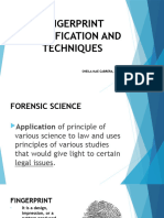 Fingerprint Identification and Techniques