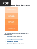 IELTS Task 2 Essay Structures