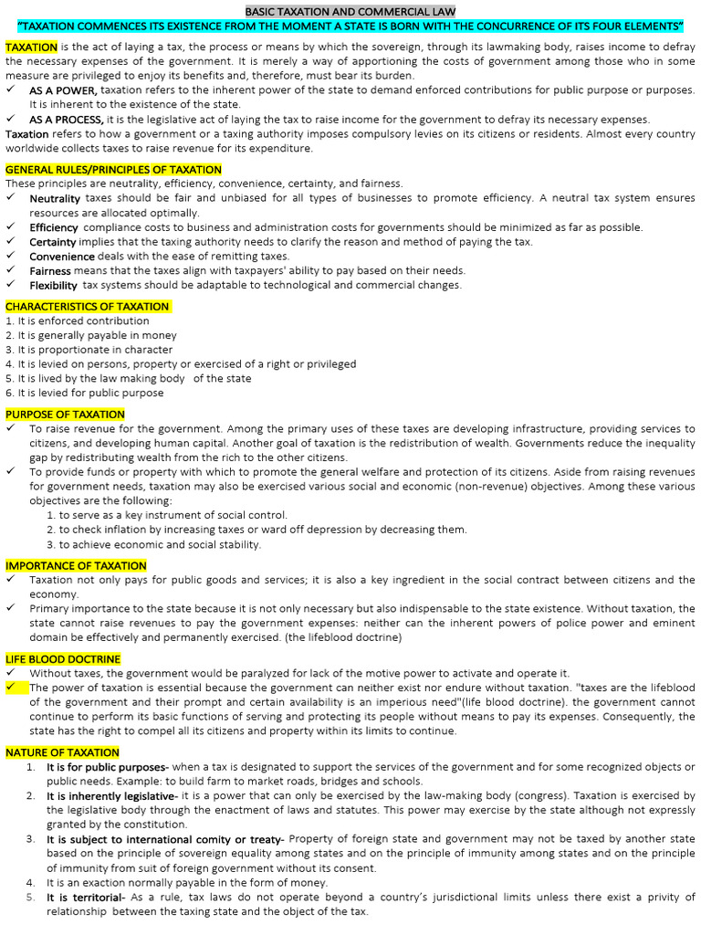Understanding Taxation Principles and Law | PDF | Taxes | Impeachment