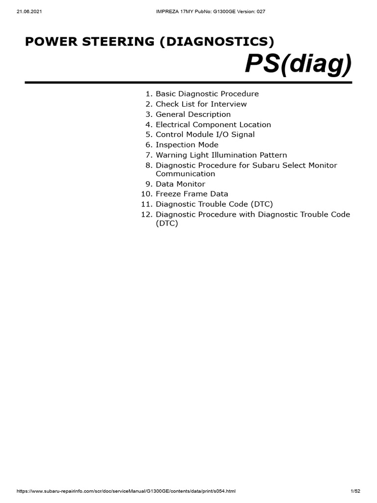 Power Steering (Diagnostics) PDF Electric Motor Electrical Connector
