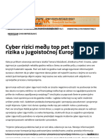 Zastita - Info - Cyber Rizici Među Top Pet Vodećih Rizika U Jugoistočnoj Europi