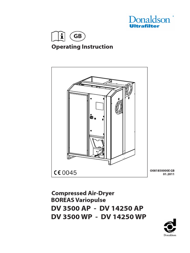 Donaldson DV Series Air Dryer Manual | PDF | Heat Exchanger | Air ...