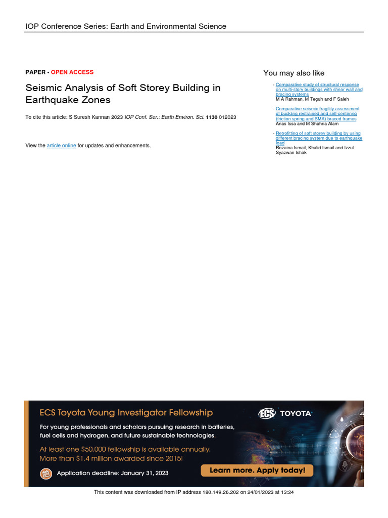 Seismic Impact on Soft Storey Buildings | PDF | Earthquake Engineering ...