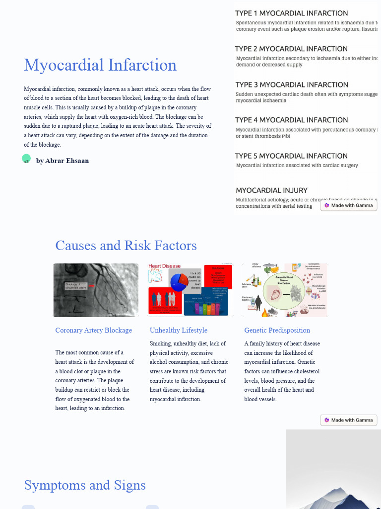 Myocardial Infarction: Causes, Symptoms, Treatment | PDF | Myocardial ...