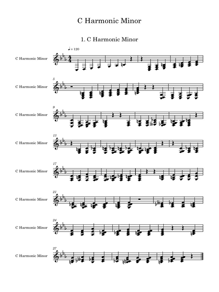 01 - Full Score - C Harmonic Minor | PDF