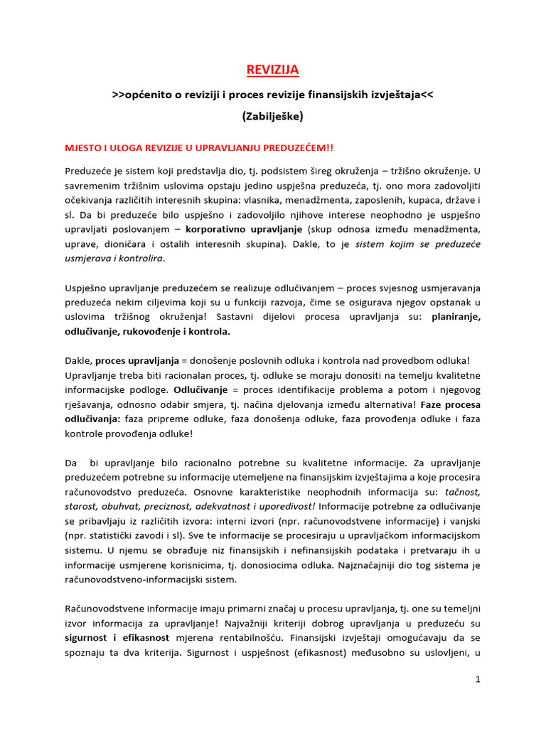 REVIZIJA Podr Ka Poslovnom Upravljanju PDF