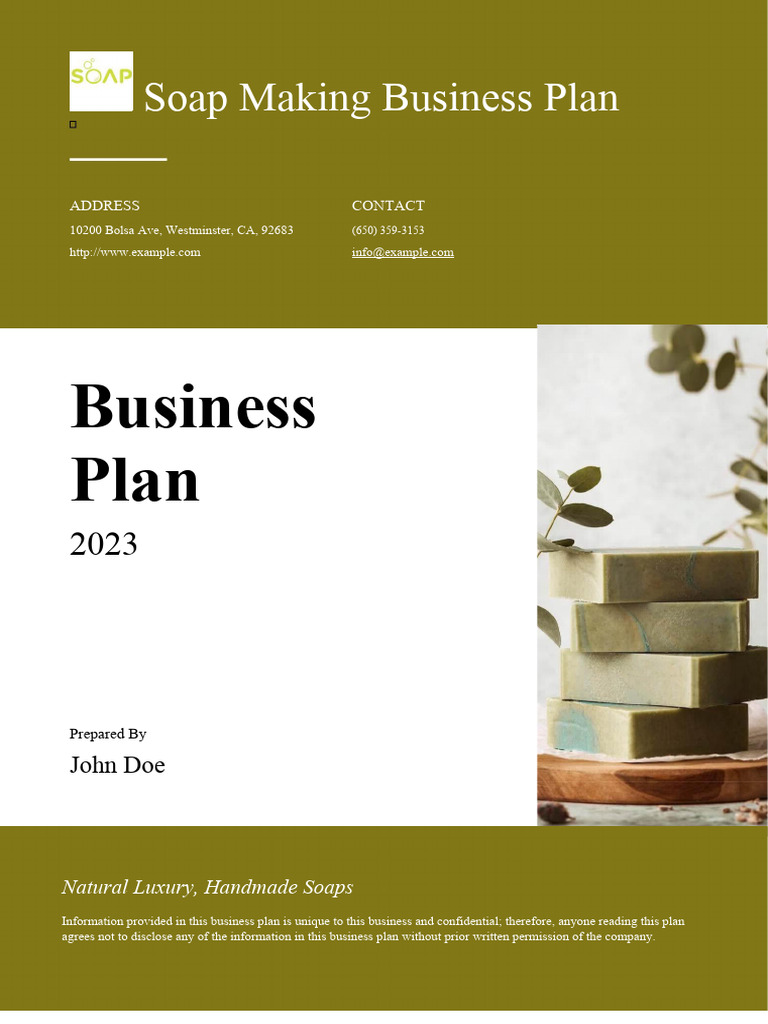 Soap Making Business Plan PDF Marketing Balance Sheet