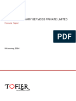 CROWN VETERINARY SERVICES PRIVATE LIMITED Financial Report