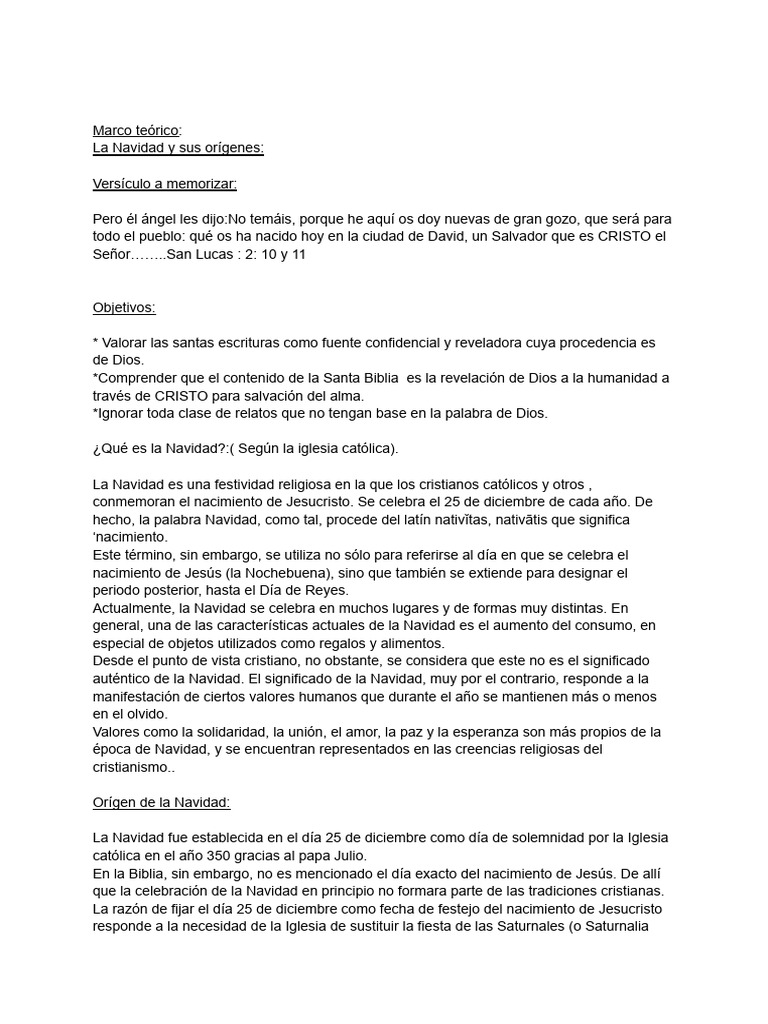 Orígenes de la Navidad y su significado | PDF | Navidad | Árbol de Navidad