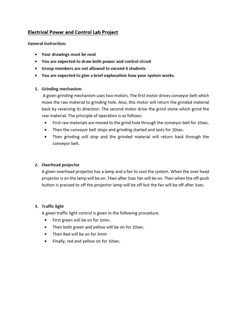 Industrial Electrical Wiring Project Guide | PDF | Electricity ...