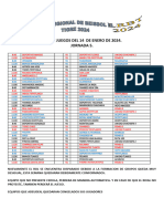 Rol de Juegos Del 14 de Enero de 2024