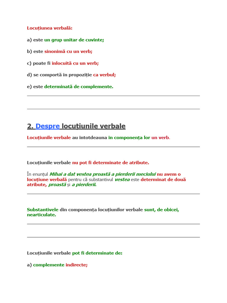 Locutiunea Verbală | PDF